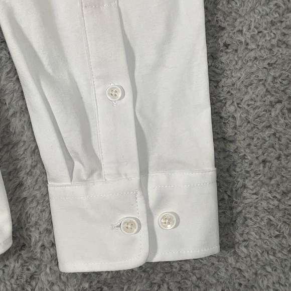 Buttercloth Shirt Mens White Medium Slim Fit Icy Cotton Button Up Stretch - Picture 3 of 14
